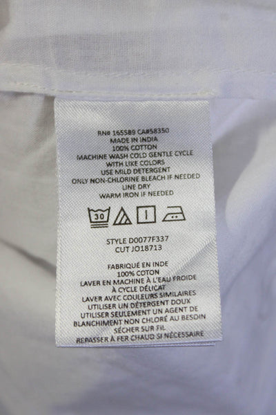 Joie Womens Lexie Embroidered Eyelet Short Sleeve V Neck Mini Dress White Size 2