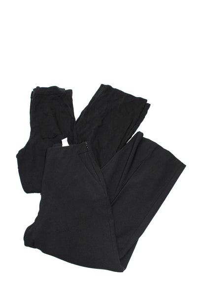 Zara Womens Side Zipped Darted Slip-On Wide Leg Dress Pants Black Size S Lot 2