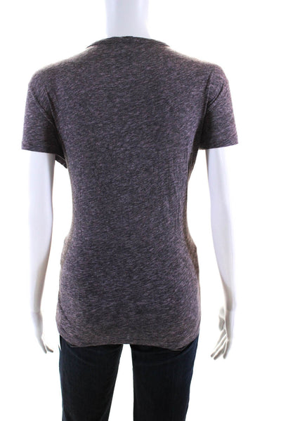 Zadig & Voltaire Womens Walk Amour Tee Shirt Purple Cotton Size Medium