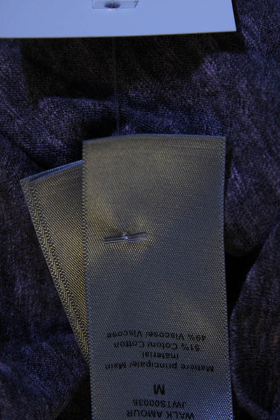 Zadig & Voltaire Womens Walk Amour Tee Shirt Purple Cotton Size Medium
