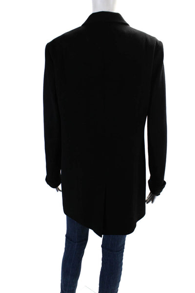 Nells Nelson Womens Black Wool One Button Long Sleeve Peacoat Size 42