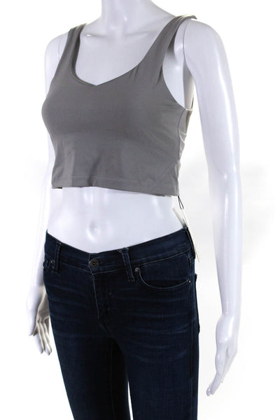 Lune Active Womens River Lift Scoop Neck Perfect Sports Bra Gray Size Small