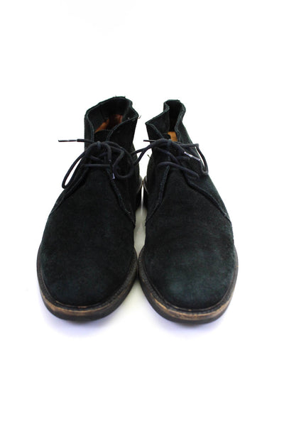 Gant Mens Suede Round Toe Lace Up Pull On Chukka Boots Black Size 43 13