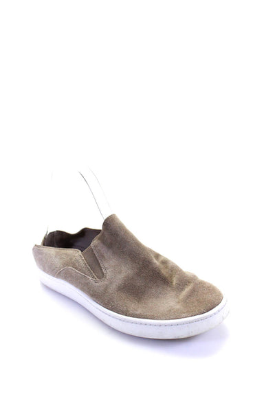 Vince Womens Suede Round Toe Casual Slip On Sneakers Shoes Gray Size 8M