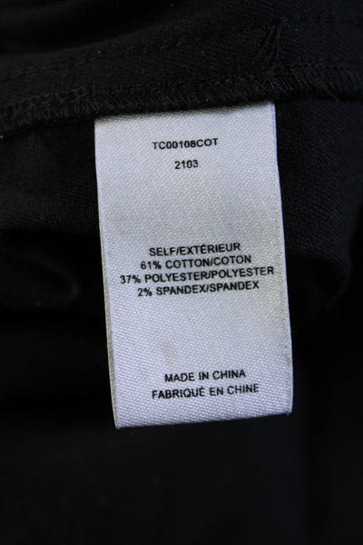 Derek Lam 10 Crosby Womens Zipper Fly High Rise Cargo Pants Black Cotton Size 10
