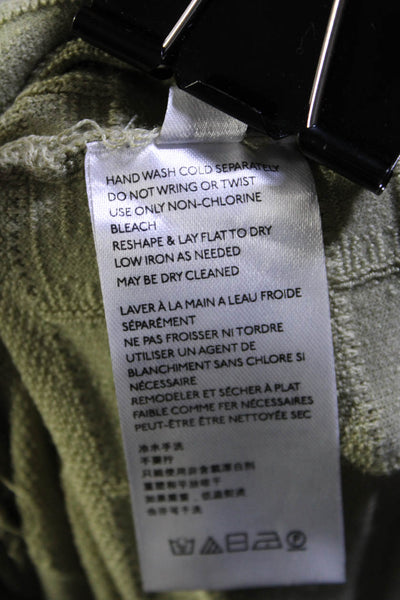 FP Beach Womens Open Back Strapless Knit Sheath Dress Green Cotton Size Small