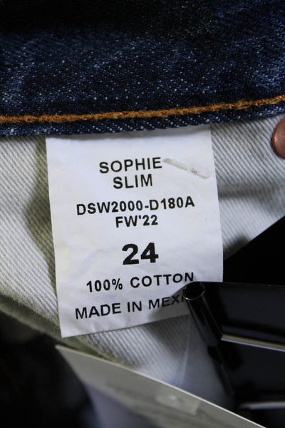 Denimist Womens Zipper Fly High Rise Sophie Slim Cut Jeans Blue Size 24