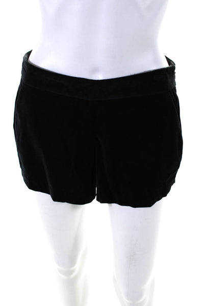Joie Womens Side Zip Mid Rise Velvet Short Shorts Black Size 0