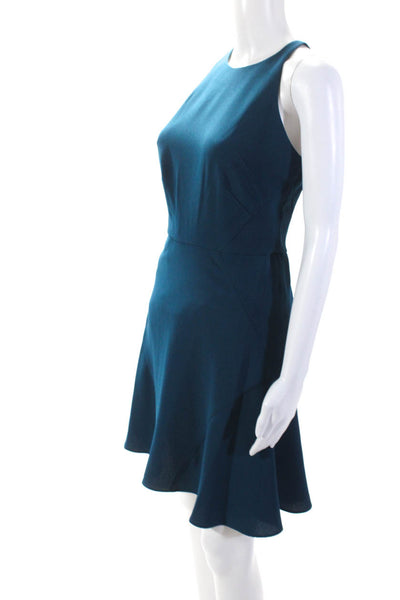 Shoshanna Womens Sleeveless A Line Knee Length Dress Mosaic Blue Size 6
