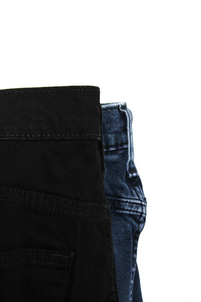 Levis Mens Cotton Denim Mid-Rise Straight Leg Jeans Blue Black Size 33 Lot 2