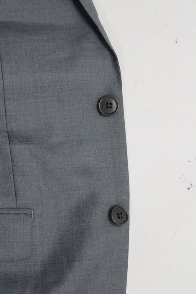 John Varvatos Star USA Mens Wool Long Sleeve Two Button Blazer Gray Size 36R