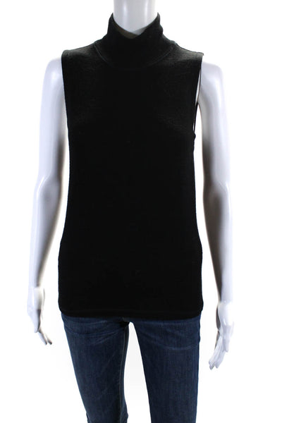 Rag & Bone Jean Womens Tight-Knit Sleeveless Turtleneck Tank Top Black Size S