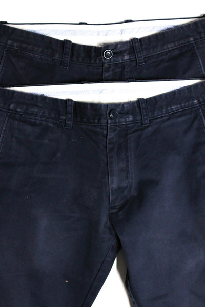J Crew Men's Flat Front Pockets Straight Leg Chino Dress Pant Blue Size 30 Lot 2