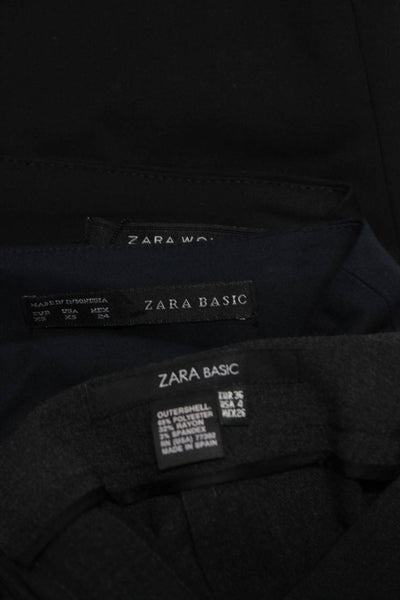 Zara Womens Zipped Ruffled Midi Slip-On Pencil Skirts Gray Size XS 4 Lot 3