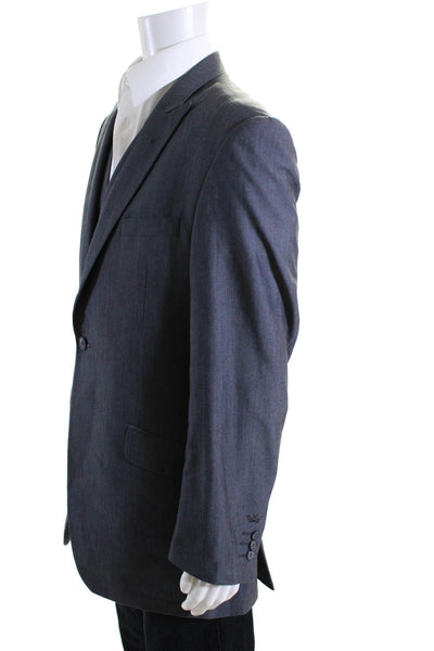 Nordstrom Classic Collection Mens 2 Button Suit Jacket + Vest Set Gray Size 42L