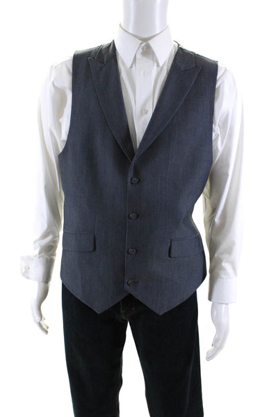 Nordstrom Classic Collection Mens 2 Button Suit Jacket + Vest Set Gray Size 42L