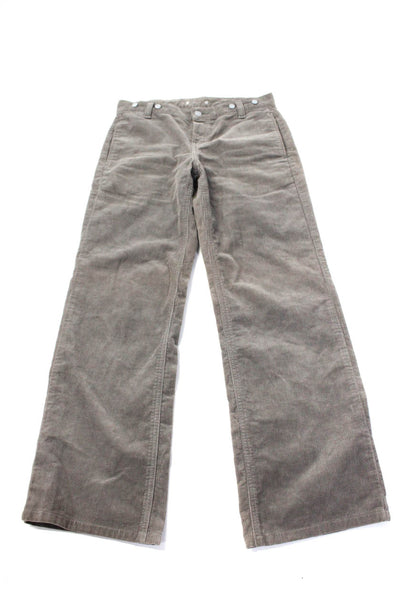 MHL Margaret Howell Mens Edwin Corduroy Buttoned Bootcut Pants Gray Size 28/32