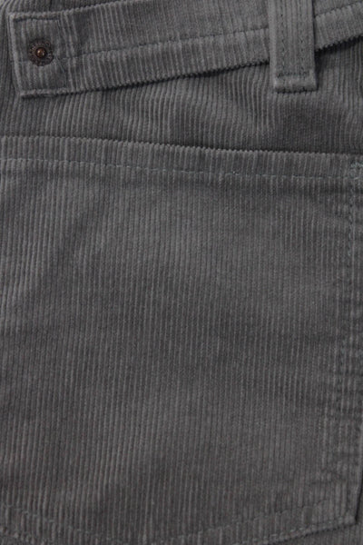 MHL Margaret Howell Mens Edwin Corduroy Buttoned Bootcut Pants Gray Size 28/32