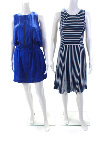 Banana Republic Women's Sleeveless Full Zip Mini Dress Blue Size 6 Lot 2