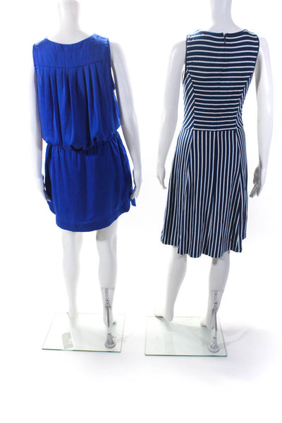 Banana Republic Women's Sleeveless Full Zip Mini Dress Blue Size 6 Lot 2