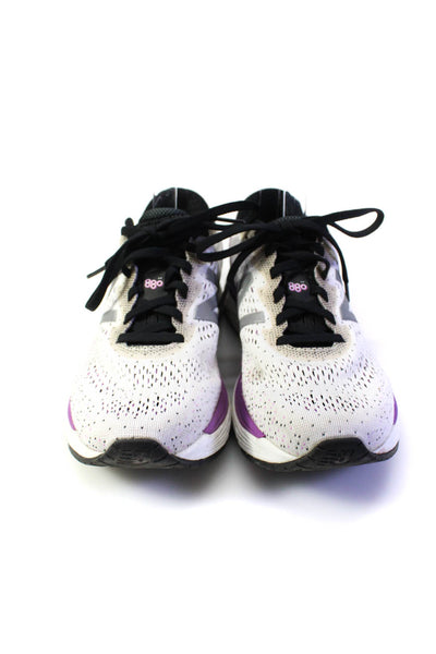 New Balance Womens 880 V.9 Knit Nylon Runnings Sneakers White Purple Size 8.5