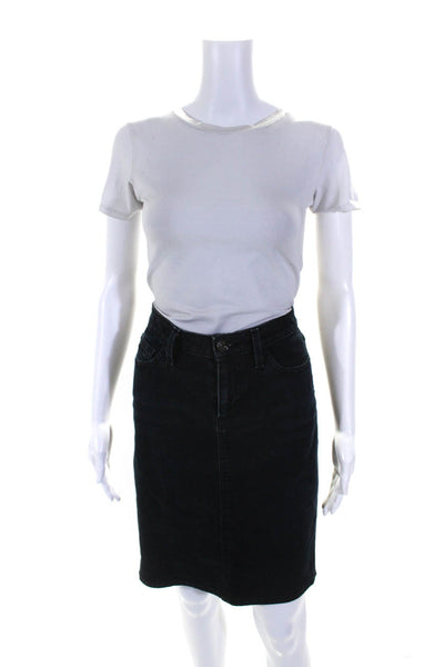 Marc By Marc Jacobs Womens Cotton Dark Wash Buttoned Denim Skirt Blue Size 4