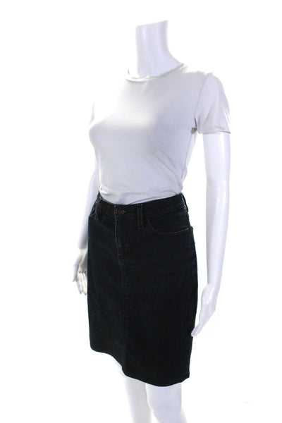 Marc By Marc Jacobs Womens Cotton Dark Wash Buttoned Denim Skirt Blue Size 4