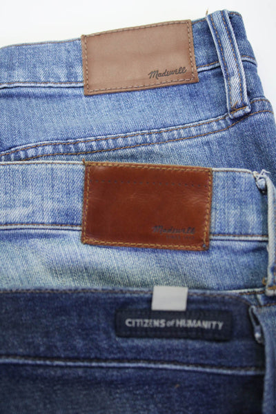 Madewell Citizens of Humanity Womens Blue Straight Leg Jeans Size 24 25 lot 3