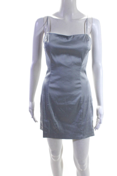 Sunday Best Womens Spaghetti Strap Sleeveless Mini Dress Silver Size 6