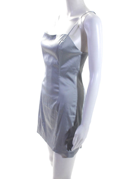 Sunday Best Womens Spaghetti Strap Sleeveless Mini Dress Silver Size 6