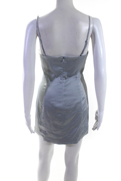 Sunday Best Womens Spaghetti Strap Sleeveless Mini Dress Silver Size 6