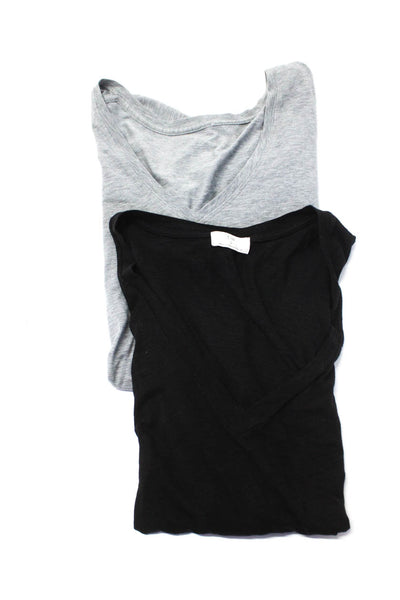 T.LA Lululemon Womens Short Sleeves Tee Shirts Black Grey Size Small Lot 2