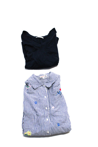 Stateside Sundry Womens Tee Shirts Navy Blue White Size Small 1 Lot 2