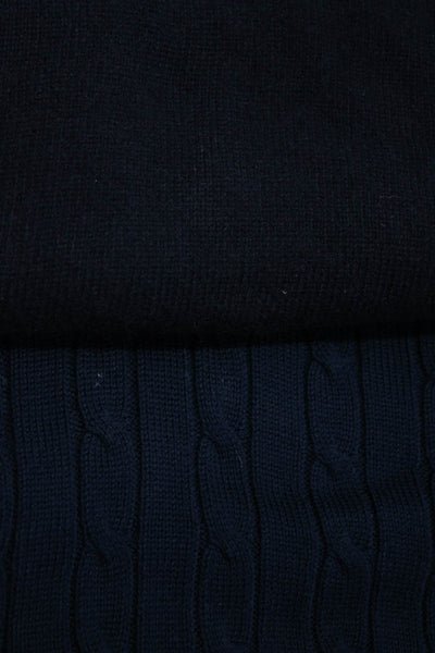 Brooks Brothers Mens Cotton Cable Knit Sweater Vest Blue Size XXL XL Lot 2