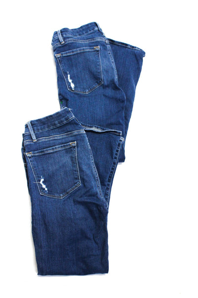 Frame Womens Crop Minji Boot Cut Jeans Blue Cotton Size 26 Lot 2