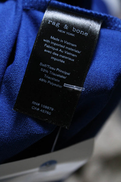 Rag & Bone Womens Short Sleeves Knee Length Shirt Dress Blue Size Small