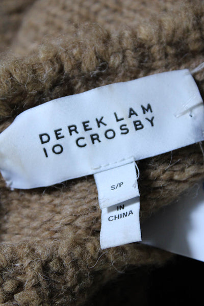 Derek Lam 10 Crosby Womens Puff Shoulder Long Sleeved Knit Sweater Brown Size S