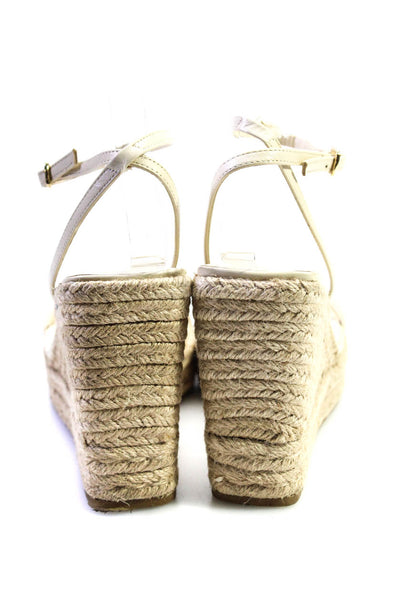 Zara MNG Womens Womens Espadrille Strappy Sandals Boots Cream Tan Size 8 Lot 2