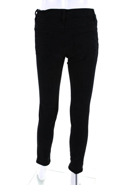Frame Womens High Rise Ankle Skinny Jeans Black Size  26