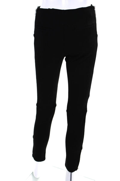 Sport The Kooples Womens Zipper Trim Ankle Leggings Black Size 34