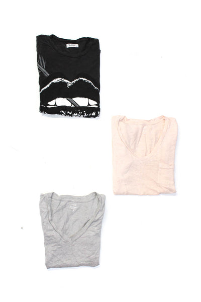 Lauren Moshi J Crew Womens Short Sleeve Graphic T-Shirt Gray Size S XS Lot 3
