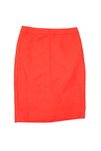 J Crew Womens White Polka Dot Cotton Knee Length Pencil Skirt Size 00 2 lot 2