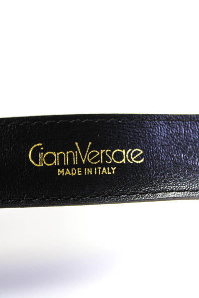 Gianni Versace Womens Leather Casual Belt Black Size EUR 42
