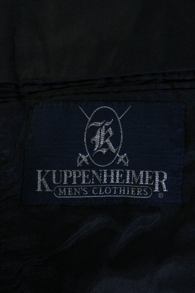 Kuppenheimer Mens Cashmere Collared Buttoned Long Sleeve Blazer Navy Size EUR42