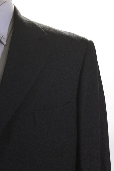 Praemium Mens Buttoned Collared Long Sleeve Blazer Jacket Gray Size EUR42