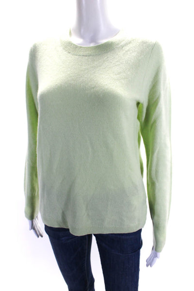 J Crew Womens 100% Cashmere Tight Knit Pullover Sweater Light Green Size S