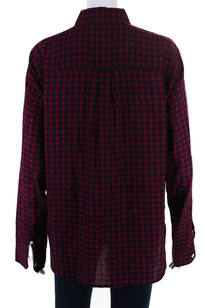 Isabel Marant Etoile Women's Long Sleeves Collared Button Up Plaid Shirt Size 44