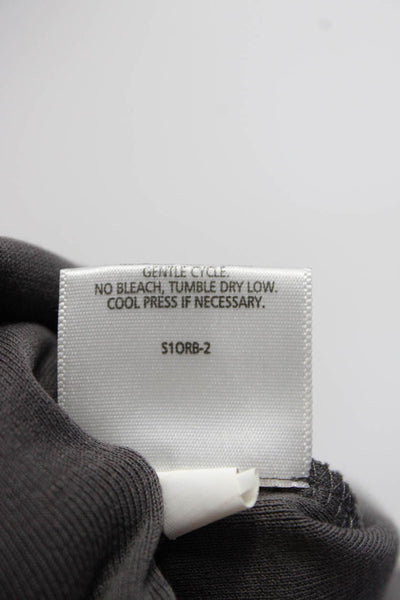 Eileen Fisher Womens Scoop Neck Knit Tank Top Gray Cotton Size Medium