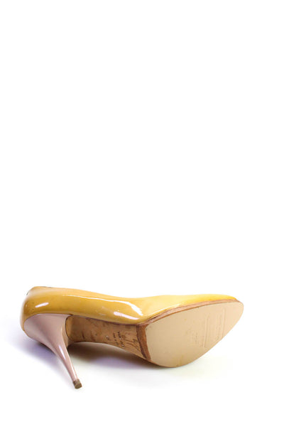 Giuseppe Zanotti Design Women's Round Toe Slip-On Stiletto Pump Yellow Size 6