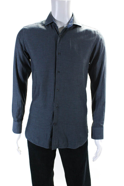 Ted Baker Endurance Mens Long Sleeved Button Down Shirt Gray Size 14.5 32/33